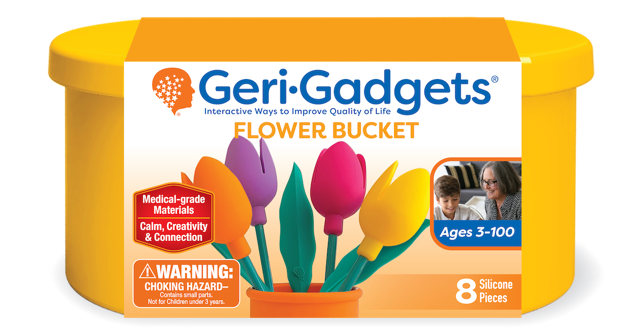 sensory silicone flowers for cognitive engagement and dementia therapy